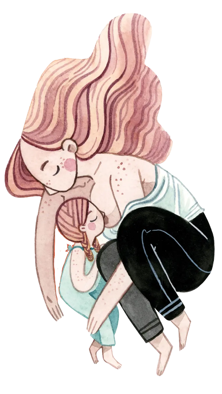 illustration of woman breastfeeding
